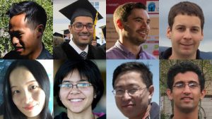 (L-R) Wilson Wing-Soon Lian, Jagannathan Venkatesh, Mike Conley, Tristan Halvorson (2nd Row L-R) Liqiong Yang, Malveeka Tewari , He (Lonnie) Liu, Rishi Kapoor