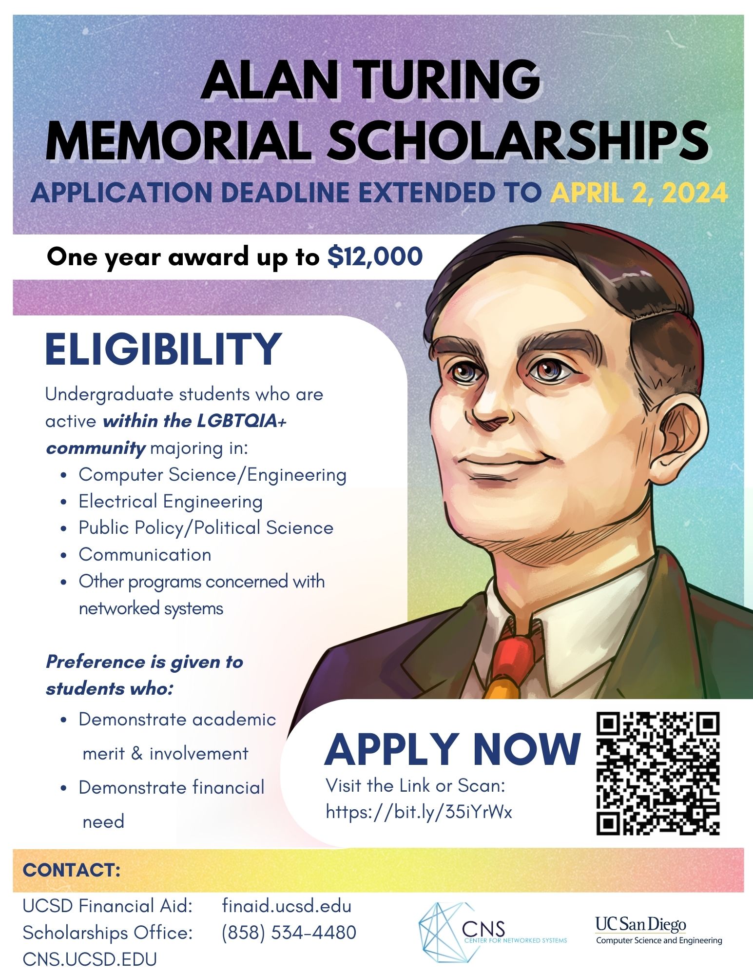 Deadline Extended For The Alan Turing Memorial Scholarships Center For Networked Systems 